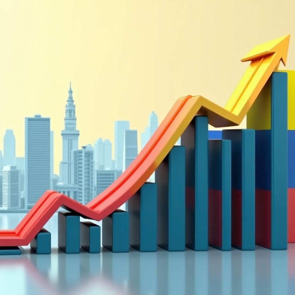 Gráfico de crecimiento del mercado colombiano